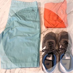BROOKS BROTHERS LIGHT AQUA 10” BERMUDA SHORT. SIZE 35